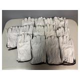 White Leather Gloves (13 Pair) M/L