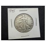 1945 Silver Walking Liberty Half Dollar