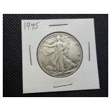 1945 Silver Walking Liberty Half Dollar