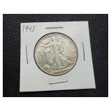 1945 Silver Walking Liberty Half Dollar