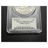 1976 S Bicentennial Ike Dollar PCGS PR69DCAM Clad Type 2