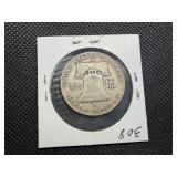 1953 D Silver Franklin Half Dollar