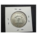 1954 D Silver Franklin Half Dollar