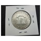 1954 D Silver Franklin Half Dollar