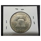 1957 D Silver Franklin Half Dollar