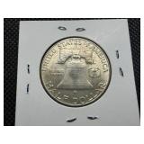 1957 D Silver Franklin Half Dollar