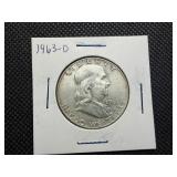 1963 D Silver Franklin Half Dollar