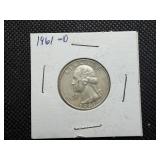 1961 D Silver Washington Quarter