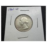 1961 D Silver Washington Quarter