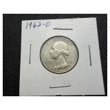 1962 D Silver Washington Quarter