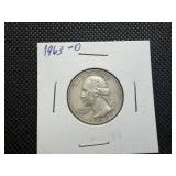 1963 D Silver Washington Quarter