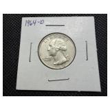 1964 D Silver Washington Quarter