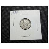 1939 Silver Mercury Dime