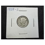 1939 S Silver Mercury Dime