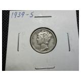 1939 S Silver Mercury Dime