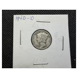1940 D Silver Mercury Dime