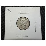 1941 Silver Mercury Dime