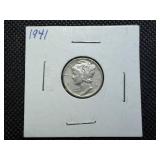 1941 Silver Mercury Dime
