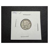 1941 S Silver Mercury Dime