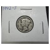 1942 S Silver Mercury Dime