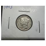 1943 Silver Mercury Dime