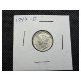 1944 D Silver Mercury Dime