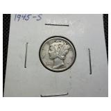 1945 S Silver Mercury Dime