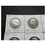Six Kennedy Half Dollars - Very Nice Condition 1970 S, 1971 S, 1974 S, 1976 S, 1978 S, 1979 S