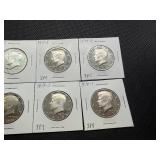 Six Kennedy Half Dollars - Very Nice Condition 1970 S, 1971 S, 1974 S, 1976 S, 1978 S, 1979 S