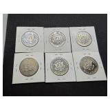 Six Kennedy Half Dollars - Very Nice Condition 1970 S, 1971 S, 1974 S, 1976 S, 1978 S, 1979 S