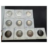 10 Kennedy Half Dollars - Very Nice Condition 1980 S, 1981 S, 1982 S, 1983 S, 1984 S, 1985 S, 1986 S, 1987 S, 1988 S, 1989 S