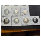 10 Kennedy Half Dollars - Very Nice Condition 1980 S, 1981 S, 1982 S, 1983 S, 1984 S, 1985 S, 1986 S, 1987 S, 1988 S, 1989 S