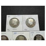5 Kennedy Half Dollars - Very Nice Condition 1981 S, 1983 S, 1985 S, 1989 S, 1992 S