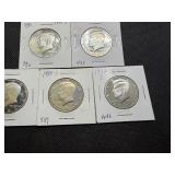 5 Kennedy Half Dollars - Very Nice Condition 1981 S, 1983 S, 1985 S, 1989 S, 1992 S