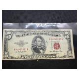 1953 Series Red Seal $5 Bill
