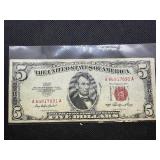 1953 Series Red Seal $5 Bill