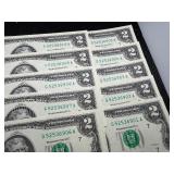 Ten Sequential $2 Bills