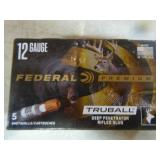 5 Boxes of Federal Premium 12 Gauge Truball Deep Penetrator Rifled Slugs
