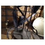 Fireplace Poker & Log Holder Set with Glove