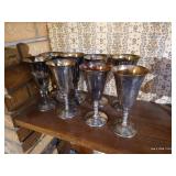 (8) 7" Tall Silver-Plated Goblets Made in Spain