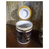 Terry Redlin Lidded Jar & Silver-Painted Seashells