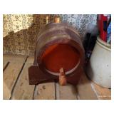 Mini Cask & Small Crock with Fire-Starting Materials