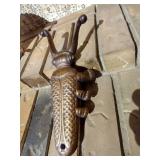 Vintage/Antique Cast Iron Beetle Boot Jack - 10" Long