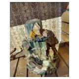 Sculpted Candle with Birds & Butterflies - Battery Operated