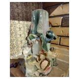 Sculpted Candle with Birds & Butterflies - Battery Operated