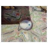 Sculpted Candle with Birds & Butterflies - Battery Operated