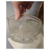 Glass Serving Bowl & (12) Matching Glass Bowls