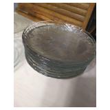 Small, 2-Tiered Snack Tray, Cheese/Butter Cloche, & (8) Salad Plates