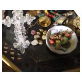 Metal Tray with Misc. Items