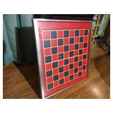 Vintage Checkers/Chinese Checkers Board with Marbles